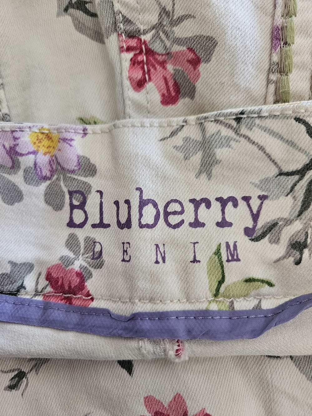 Bluberry Denim White Floral Jeans size 10 - Picture 4 of 7
